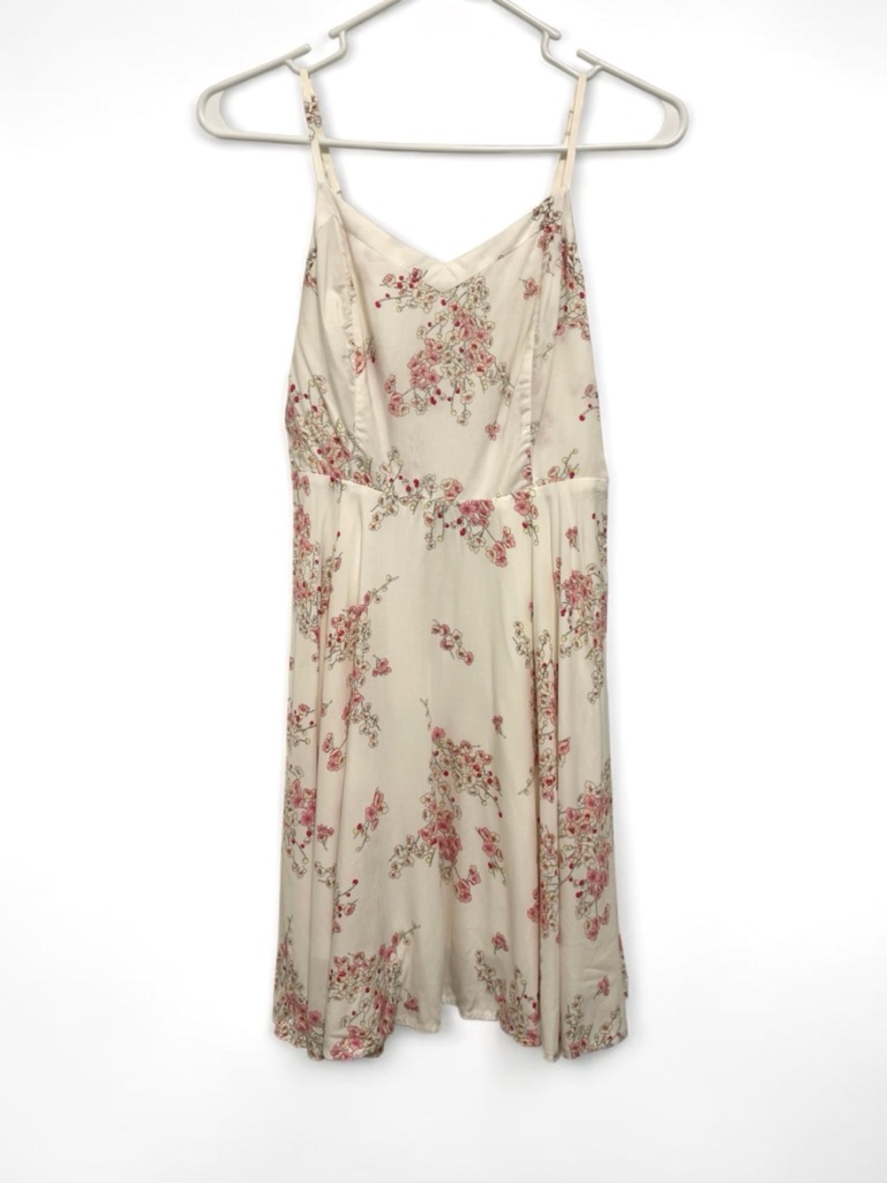 Old Navy Floral Sundress XS Cream Pink Boho Slip Dress Cottagecore